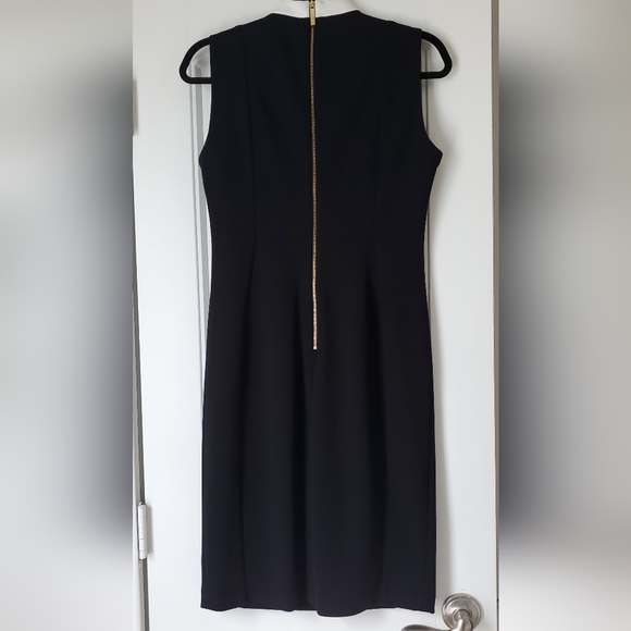 Calvin klein black sheath dress with white Bow accent - Picture 2 of 7